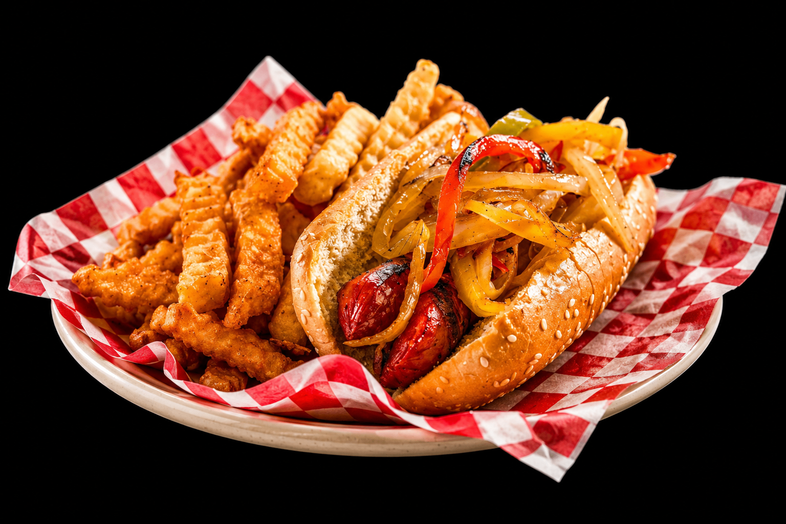 Hot Dog with Fries
